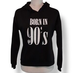 "Born in 90's" Black Hoodie